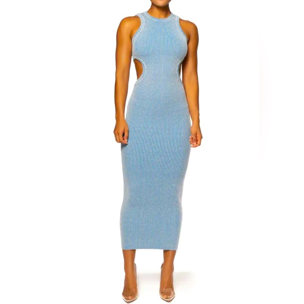 J LUXLABEL Denim Color Maxi Dress